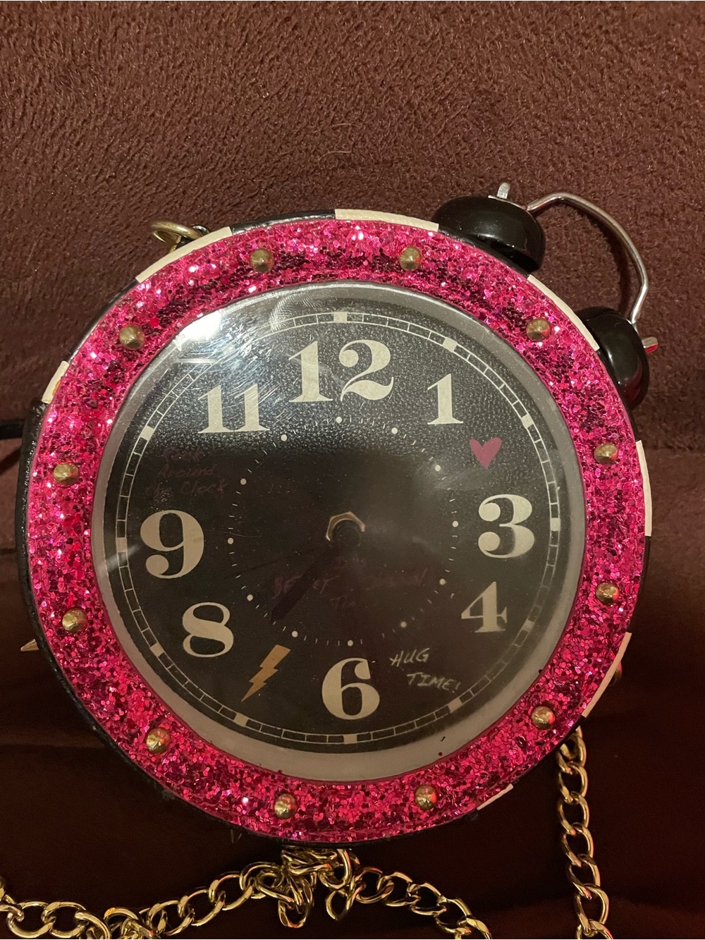 Betsey Johnson clock purse (shows actual
Time) - Picture 3 of 6